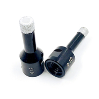 Forets diamantés à haute vitesse FN en acier 20 mm 14-20 mm, finition oxyde noir, brasés sous vide pour perçage de porcelaine/marbre/granit