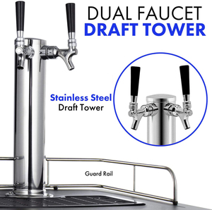 Dispensador de <span class=keywords><strong>Cerveza</strong></span> Kegerator con Doble Grifo y Pantalla Digital en Venta de Fábrica de China para Barriles de <span class=keywords><strong>Cerveza</strong></span> - Product Image 6