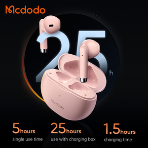 Tai Nghe Mini Mcdodo Màu Hồng Lì Dài 25H, Thời Gian Làm Việc ENC Loại Bỏ Tiếng Ồn, Tai Nghe Thể Thao Điều Khiển Bằng Cảm Ứng Cuộc Gọi HD - Product Image 3