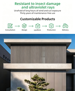 Échantillon disponible, personnalisation flexible ODM, mur-rideau en aluminium et plastique, installation facile, façade décorative pour bâtiments résidentiels - Product Image 2