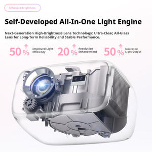 Proyector Eléctrico Konka de 200 Pulgadas 1080P, Cine en Casa, Enfoque Automático, Portátil, Pantalla de Proyección Blanca para Teléfono Móvil - Product Image 3