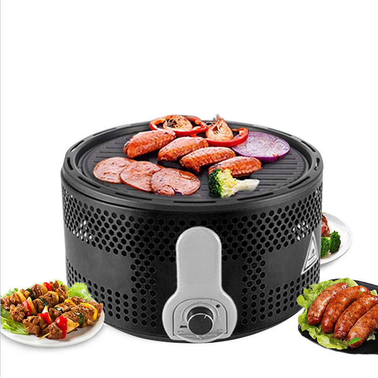 Le Nouveau Multicolore D'intérieur Extérieur De Jardin En Acier Inoxydable En Plein Air Sans Fumée Barbecue Portable Table Charbon Mini Barbecue Coréen