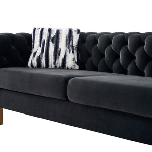 Modern Chesterfield <b>Sofa</b> Set Tufted Velvet Living Room <b>Sofa</b> with Solid Wood Legs for Luxury Apartment and Villa <b>Hotel</b> Lobby - Product Image 5