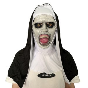 Venta caliente <span class=keywords><strong>Terror</strong></span> Full Face the Nun Mask for the Conjuring Valak Role Play Costume Halloween Ghost Scary Props - Product Image 2