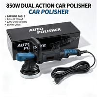 Polisseuse de voiture professionnelle à double action 850W, 5 pouces, 2500-5800 tr/min, vitesse variable, démarrage progressif, protection contre les surcharges, 110-240V pour voiture