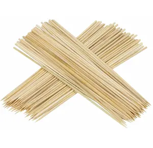 Logo kustom paket individu halus permukaan tahan panas ramah lingkungan harga grosir tongkat bambu sekali pakai