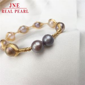 Gelang mutiara air tawar mutiara sedikit cacat gelang lilit gadis kepribadian ornamen - Product Image 3