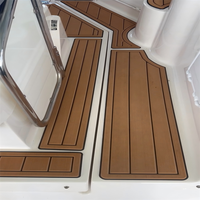 Tapis de pont en mousse EVA imitation teck pour plateforme de bain et cockpit de bateau Re-gal 3560 (2004), style SeaDek MarineMat Gatorstep, auto-adhésif