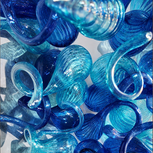 Modern Blue Glass <b>Wall</b> Art <b>Light</b> Fixture For Living Room Bedroom And Office - Product Image 2