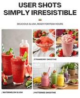 Machine à slush 3 cuves pour smoothies, jus glacés et boissons congelées, idéale pour hôtels et restaurants