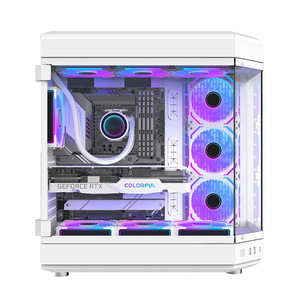 Boîtier PC ATX panoramique <span class=keywords><strong>en</strong></span> verre transparent Cross Border PRO, dessus transparent, refroidissement par eau, cloisonnement à 360 degrés, multi-disques durs, ATX <span class=keywords><strong>en</strong></span> <span class=keywords><strong>stock</strong></span> - Product Image 5