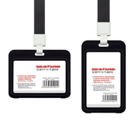 Porte-cartes de visite double face et porte-cartes de crédit en plastique PP, porte-badge professionnel uni