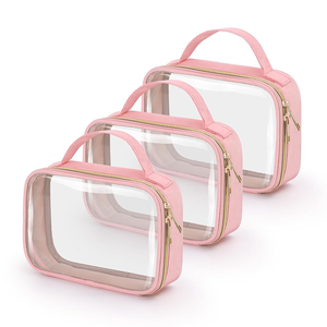 Sac de <span class=keywords><strong>maquillage</strong></span> transparent en PVC haute clarté, portable, pour voyage, avec logo personnalisé, échantillon rapide, certifié par l'usine OEM ODM - Product Image 3