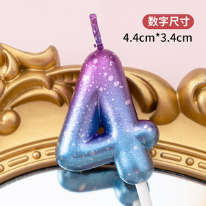 Decorazioni per Torta di Compleanno Numero 4 con Ragno Rosso e Blu, Senza Profumo, per Feste di Bambini e Bambine - Product Image 3
