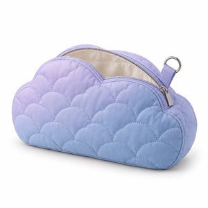 Trousse de Toilette Suspendue en Forme de Nuage, Matelassée et Gonflée, avec Anneau en D, Doublure PVC, Couleur Dégradée, Logo Personnalisé - Product Image 1