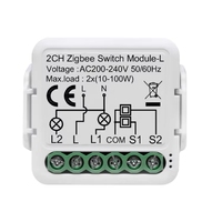 Module de relais intelligent Tuya Zigbee (BSC) sans fil neutre, contrôle bidirectionnel 1 2 3 4 voies, compatible avec Alexa Google Home (BSC)