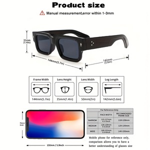 Z116 Fashion Women Men Retro Thick Rectangle <b>Square</b> Sun Glasses Uv400 Shades Sunglasses - Product Image 5