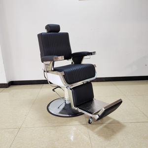 Fauteuil de Barbier Professionnel Vintage Entièrement Noir pour Hommes – Vente en Gros à Prix Abordable – Chaise de Salon de Coiffure - Product Image 3
