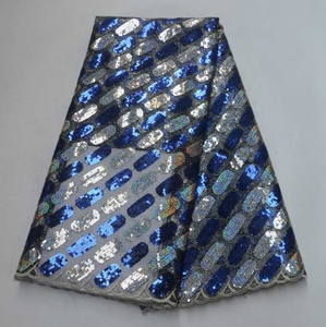 AG6825 dentelle Française tissu en cristal blanc <span class=keywords><strong>broderie</strong></span> designs africain paillettes tulle dentelle tissus 5 yards - Product Image 5