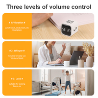 Timer Pomodoro a Cubo con Sensore di Gravità, Display Digitale, Timer Visivo per Bambini con Vibrazione, Colori e Loghi Personalizzabili