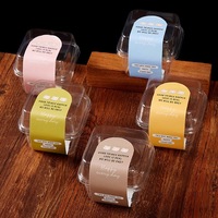 Boîte d'emballage carrée pour gâteau au chocolat et mousse au lait, boîte d'emballage pour smoothie aux fruits en pot, boîte à pâtisserie pour tiramisu