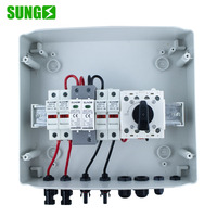 PV Array DC Combiner Box pour panneau solaire à 2 cordes DC 1000V 2in 1out avec interrupteur isolateur DC Boîte de jonction PV