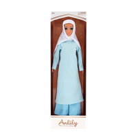 Poupée de 11,5 pouces, poupée musulmane avec hijab, robe longue abaya modeste et foulard assorti, poupée de jeu de mode islamique traditionnelle