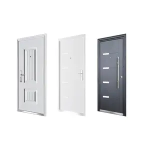 Steel Security Door Modern Residential Steel Door For Home Puertas De Exterior