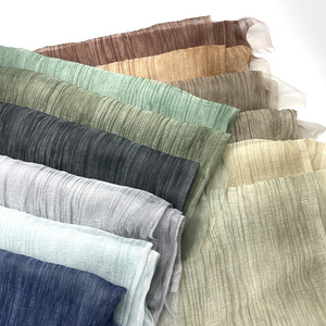 Écharpe en organza couleur teinture sale personnalisée, légère, voiles en viscose, Hijab, châle froissé à double épaisseur pour femmes musulmanes, mode de luxe - Product Image 3