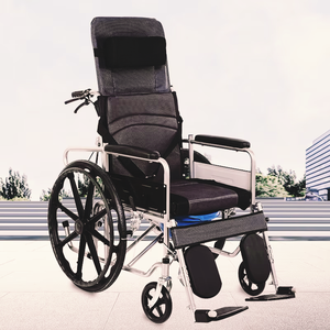 Aksesoris Kursi, Kursi Lipat Baja Reclining Manual, Kursi Tinggi Berkaki Panjang, Harga Pabrik, Kursi Roda - Product Image 4