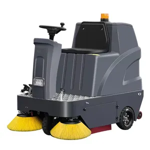 Three brush three wheel industrial factory sanitation seat drive electric sweeper workshop property road dust cleaning car