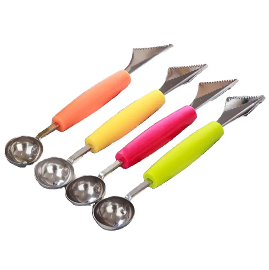 Kitchen Fruit Carving Tool Set Melon Ice Cream Dig Ball Spoon Knife Shapes Cutter Watermelon Baller Citrus Peeler Kitchen Tools