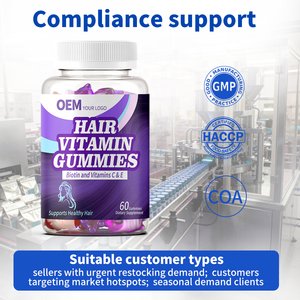 Fabricant, vente en gros, OEM, gommes vitaminées pour cheveux, garantie d'approvisionnement à long terme pour les grossistes à grande échelle - Product Image 6