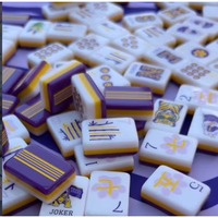 Tuiles de mahjong Mardijong Tiger, tuiles en acrylique de luxe, 160 tuiles de mahjong, ensemble américain 3 couches avec tapis Mardijong