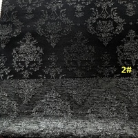 Tissu Jacquard 3D Élégant Double Face Métallique Brocart Couleur Personnalisée 193gsm Doux Viscose Fleur Polyester Garçons