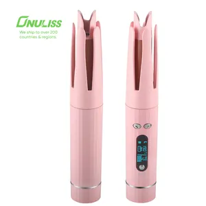 New Design Lcd Rechargeable Cordless Hair Curling Iron Automic Portable Smart Electr Auto Hair Curler Verified Mini Hair Curler