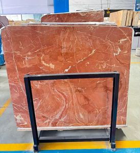 Mármol Rojo Coral Turco Directo de Fábrica, Baldosas Modernas con Vetas Carmesíes Impactantes para Pisos de Villas, Columnas Romanas y Paredes Decorativas de Lujo - Product Image 3