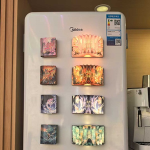 Novos Produtos 2025 Atmosfera Criativa OEM Imã De Geladeira Recarregável Tela Lâmpada Do Livro Quarto Luz Presente Do Negócio Atacado - Product Image 3