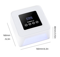Lampe UV LED portable 48W haute puissance avec écran LCD et design diamant, 4000mAh, séchage rapide du gel pour salon, vente en gros 2026