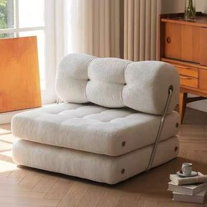 Divano Letto Moderno in Tessuto Ecologico Pieghevole con Design a L per Soggiorno e Hotel, Set Divano Multifunzione - Product Image 4