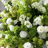 Boule de fleurs artificielles en soie verte sur mesure de 80 cm, centre de table, arrangement décoratif pour mariage, événement, toile de fond, boule de fleurs de table