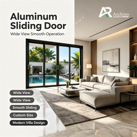 Portes coulissantes extérieures en alliage d'aluminium, double vitrage, isolation thermique, usage intensif, pour hôtels, jardins, garantie 5 ans