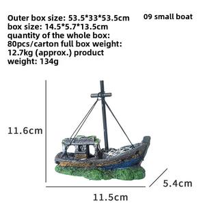 Creative Vere in resina di pesce barca fondale mare ornamento acquario popolare accessori per soggiorno Display casa di nave affondata - Product Image 3