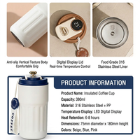 Coffret Cadeau d'Affaires de Luxe Personnalisé avec Logo : Bouteille Isotherme à Affichage Numérique Intelligent et Sèche-Cheveux Électrique 2-en-1 – Boîte Cadeau Souvenir Premium