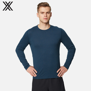 Barato al por mayor de <span class=keywords><strong>la</strong></span> fábrica de secado rápido poliéster hombres <span class=keywords><strong>gimnasio</strong></span> de entrenamiento pequeño de cuello redondo de <span class=keywords><strong>manga</strong></span> larga T Shirt - Product Image 6