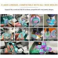 Yubang YB-MN-5DZ3Z Machine de pose de bijoux de bureau 5 axes, mini, intelligente, pour micro-pavé de diamants et incrustation de pierres de cire, avec programmation zéro