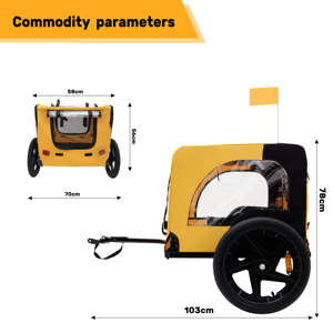 Nouveau grand chien remorque de vélo pour animaux de compagnie grand espace chariot pour animaux de compagnie extérieur équitation chat et chien remorque - Product Image 2