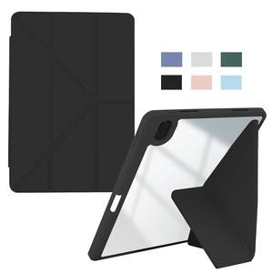 Étui de <span class=keywords><strong>tablette</strong></span> transparent en acrylique antichoc avec support pliable à trois volets et fonction de mise en veille automatique pour <span class=keywords><strong>Samsung</strong></span> TAB <span class=keywords><strong>S6</strong></span> <span class=keywords><strong>Lite</strong></span> <span class=keywords><strong>2022</strong></span>/P613/P619 - Product Image 1