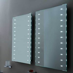 Miroir de salle de bain moderne noir illuminé avec lumière réglable - Product Image 4