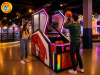 Machine d'arcade de tir au panier avec tableau de scores horizontal 300 W